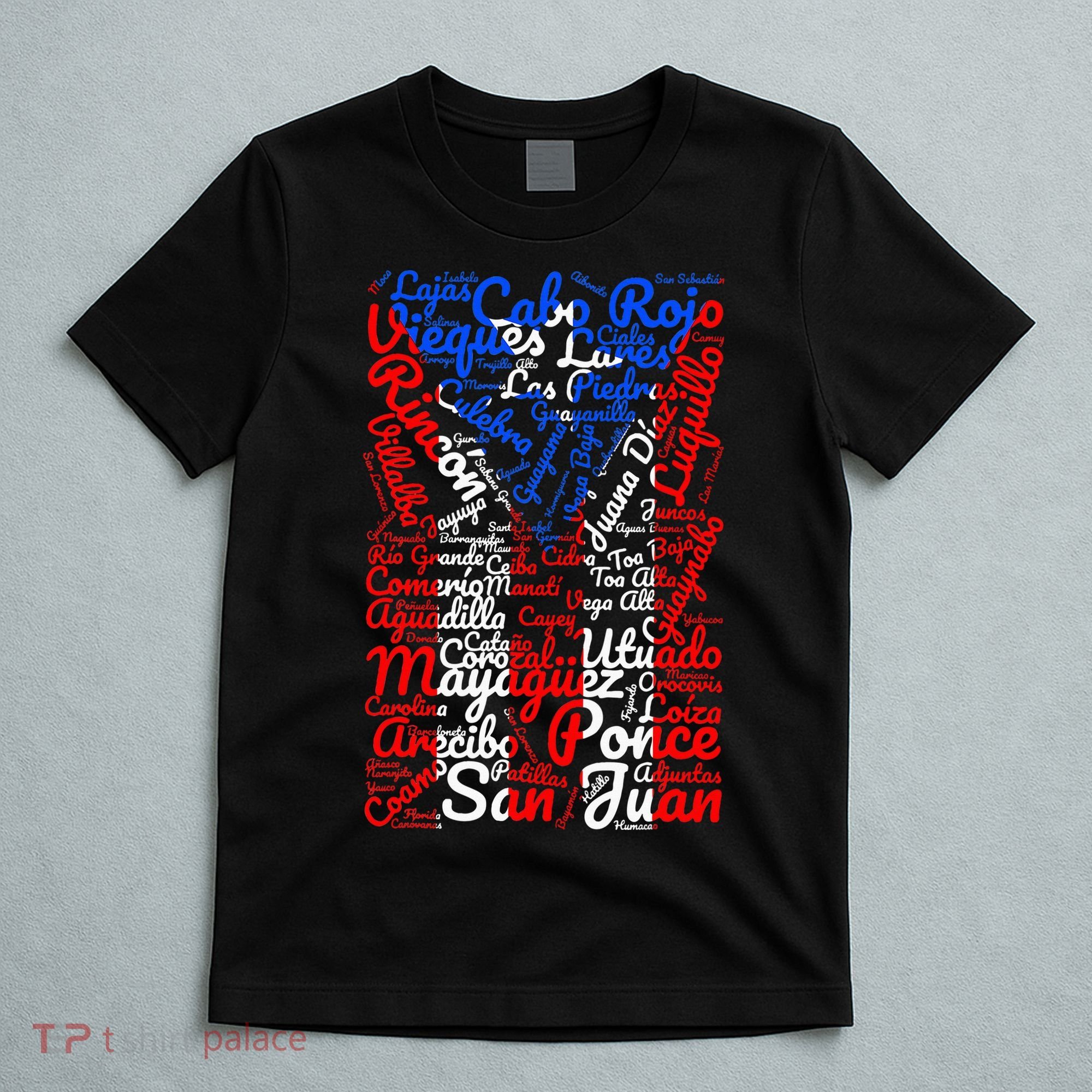 Puerto Rican Flag Towns And Cities Of Puerto Rico T-Shirt