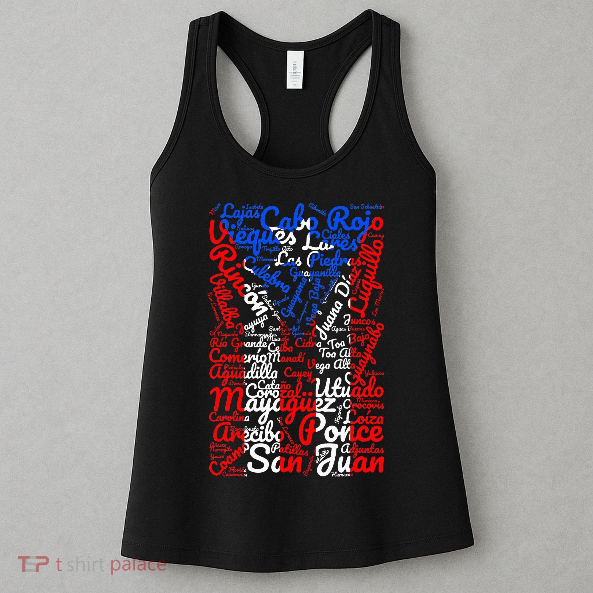 Puerto Rican Flag Towns And Cities Of Puerto Rico Women's Tank Top