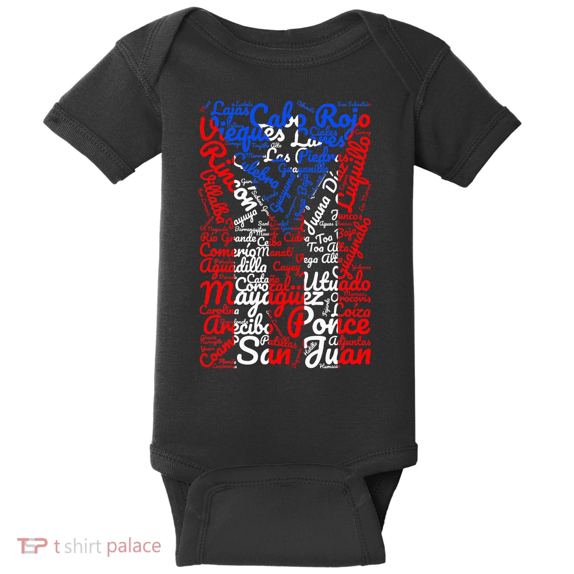 Puerto Rican Flag Towns And Cities Of Puerto Rico Baby Bodysuit