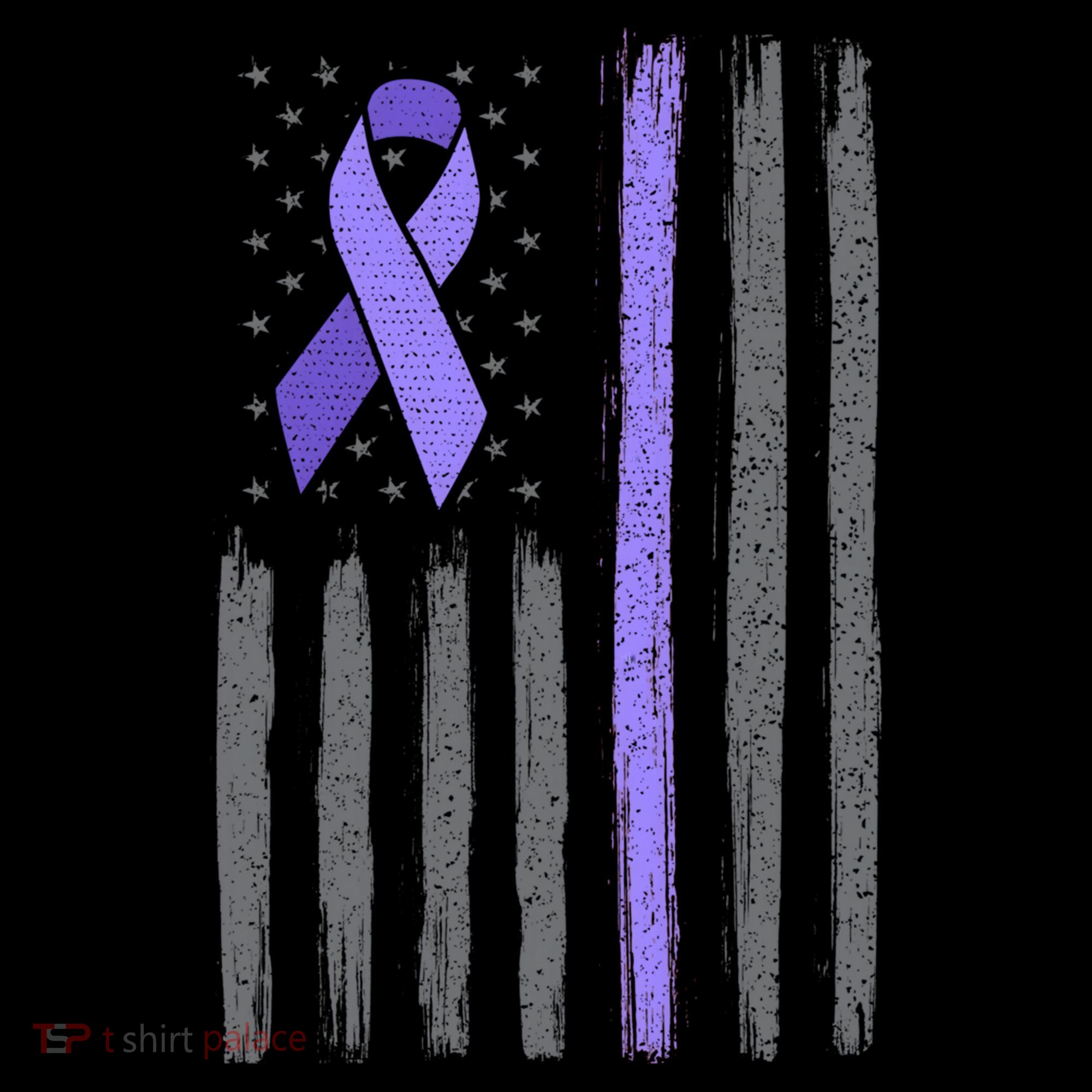 Purple Ribbon Flag Testicular Cancer Awareness Gift Coffee Mug