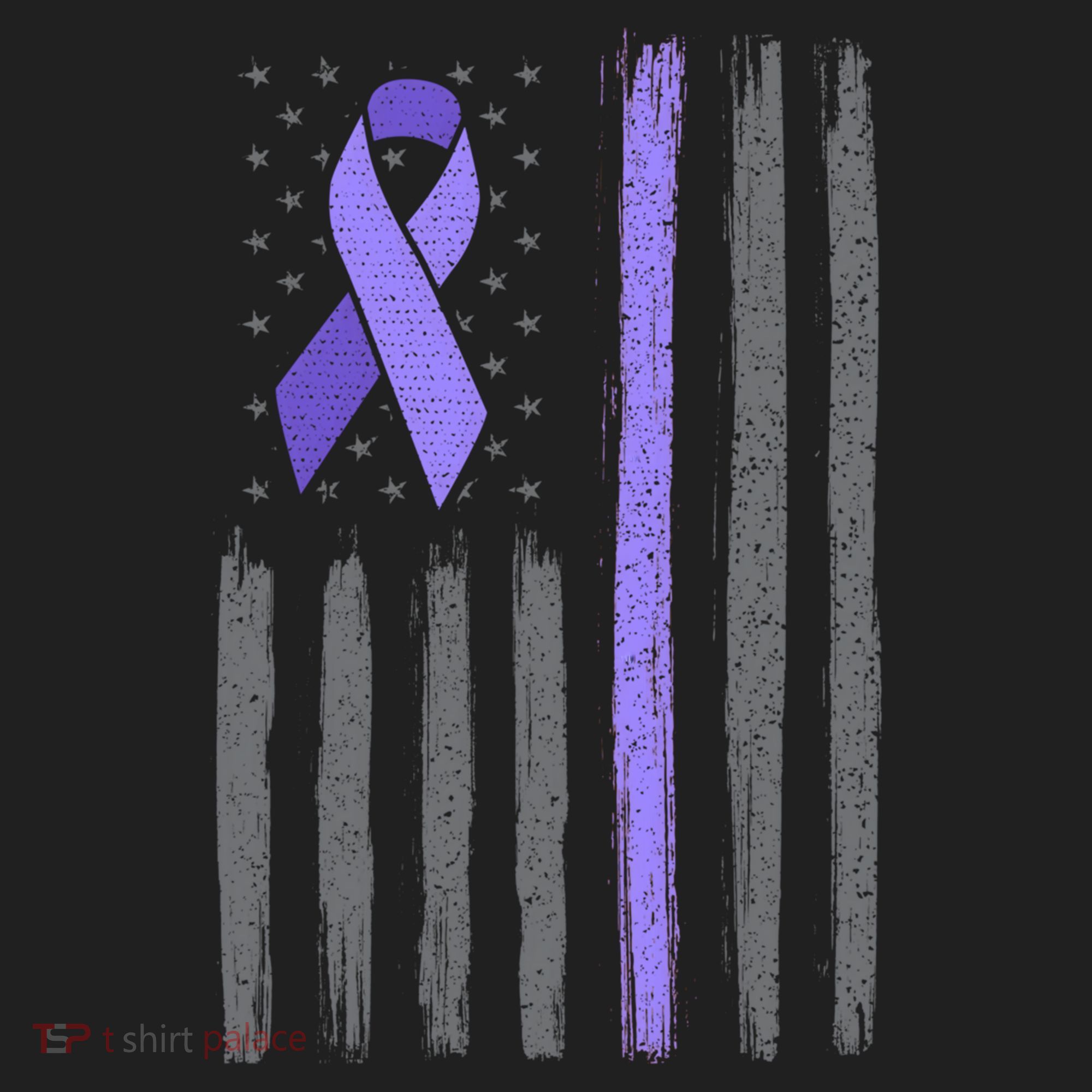 Purple Ribbon Flag Testicular Cancer Awareness Gift Beanie
