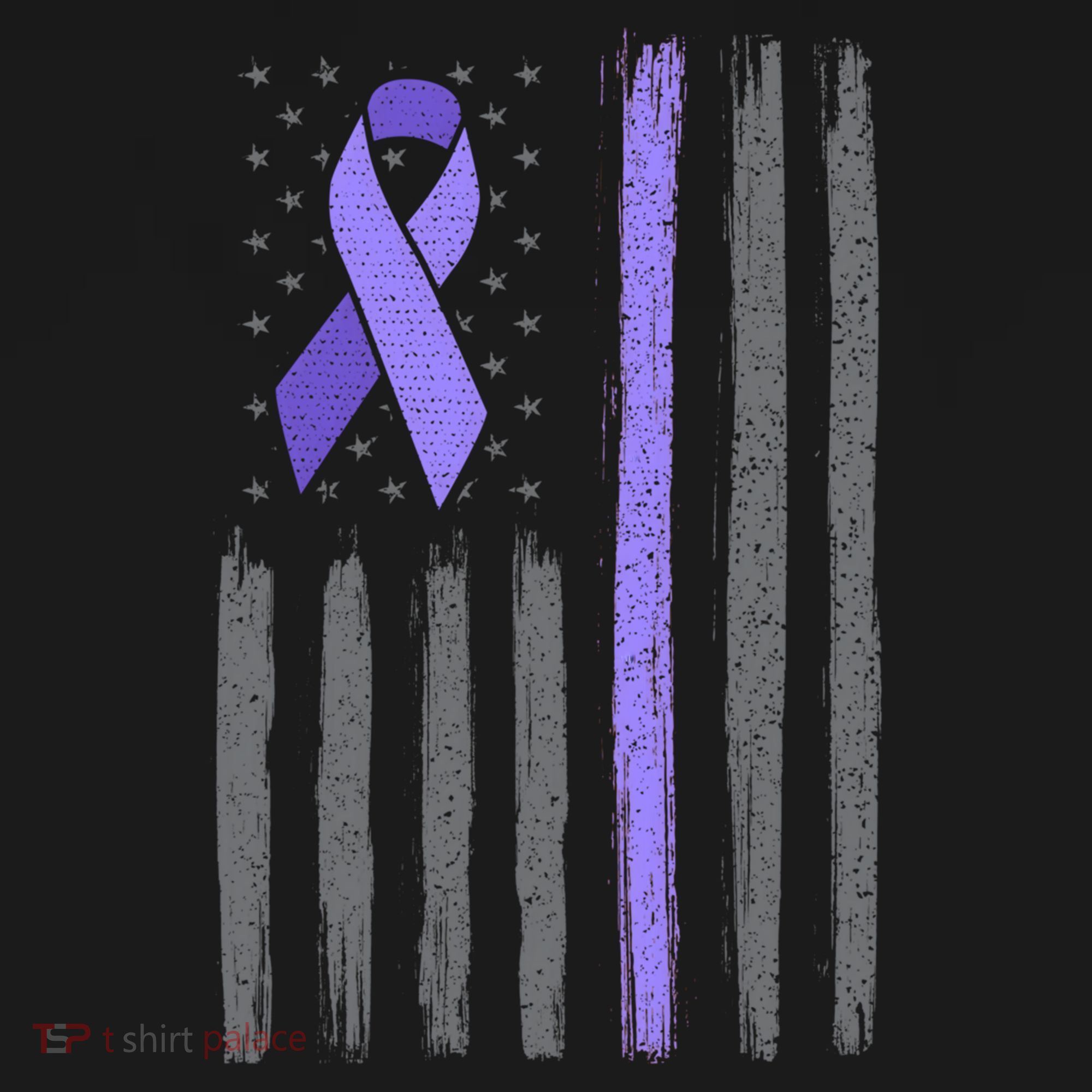 Purple Ribbon Flag Testicular Cancer Awareness Gift Women's Hoodie