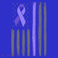 Purple Ribbon Flag Testicular Cancer Awareness Gift T-Shirt thumb 7
