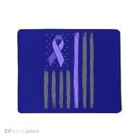 Purple Ribbon Flag Testicular Cancer Awareness Gift Mousepad thumb 0