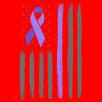 Purple Ribbon Flag Testicular Cancer Awareness Gift Santa Hat thumb 1