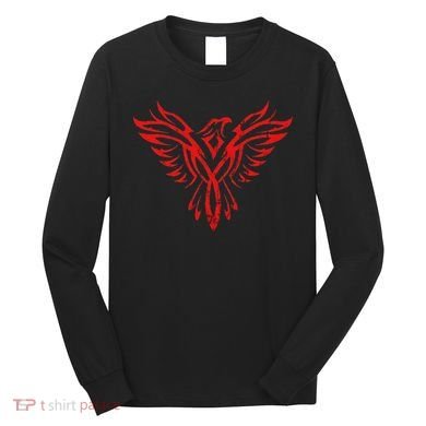 Phoenix Rising Fire Bird Reborn Ashes Rejuvenation Long Sleeve Shirt