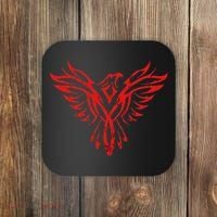 Phoenix Rising Fire Bird Reborn Ashes Rejuvenation Coaster thumb 0