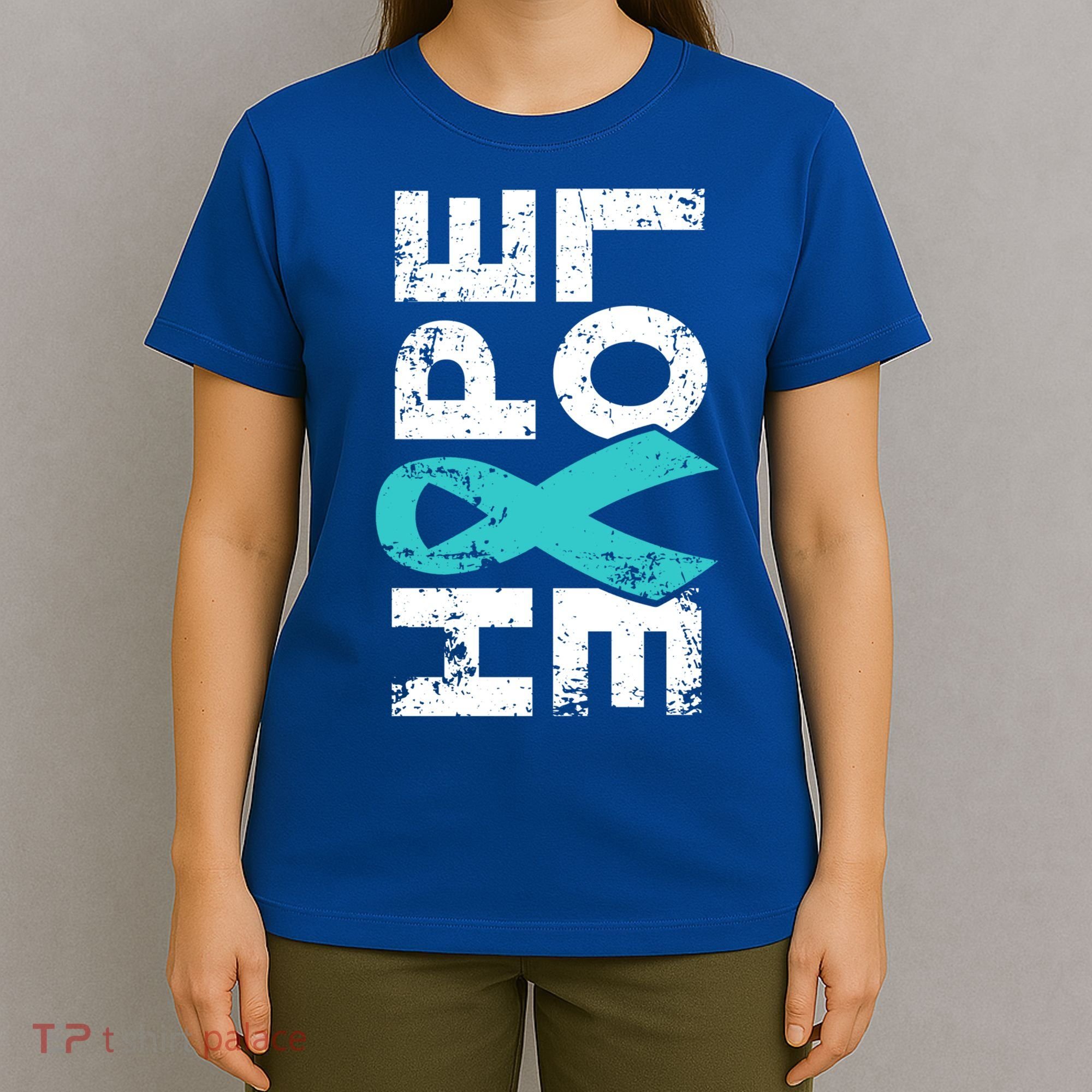 Ptsd Ribbon Great Gift Teal Ribbon Tal Health Awareness T-Shirt