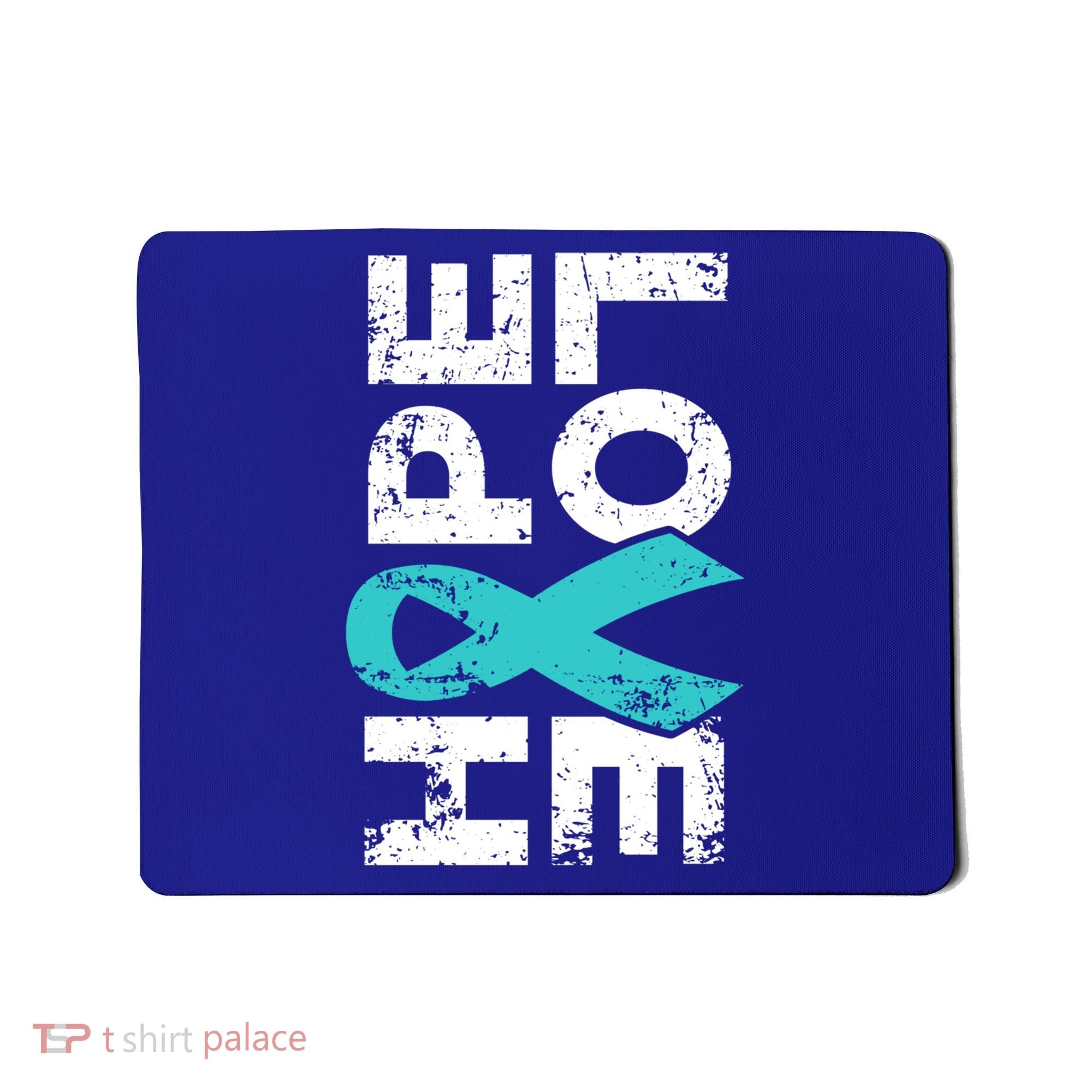 Ptsd Ribbon Great Gift Teal Ribbon Tal Health Awareness Mousepad
