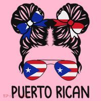 Puerto Rican Girl Messy Hair Puerto Rico Pride Coaster thumb 2