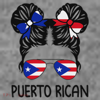 Puerto Rican Girl Messy Hair Puerto Rico Pride Toddler Hoodie thumb 2