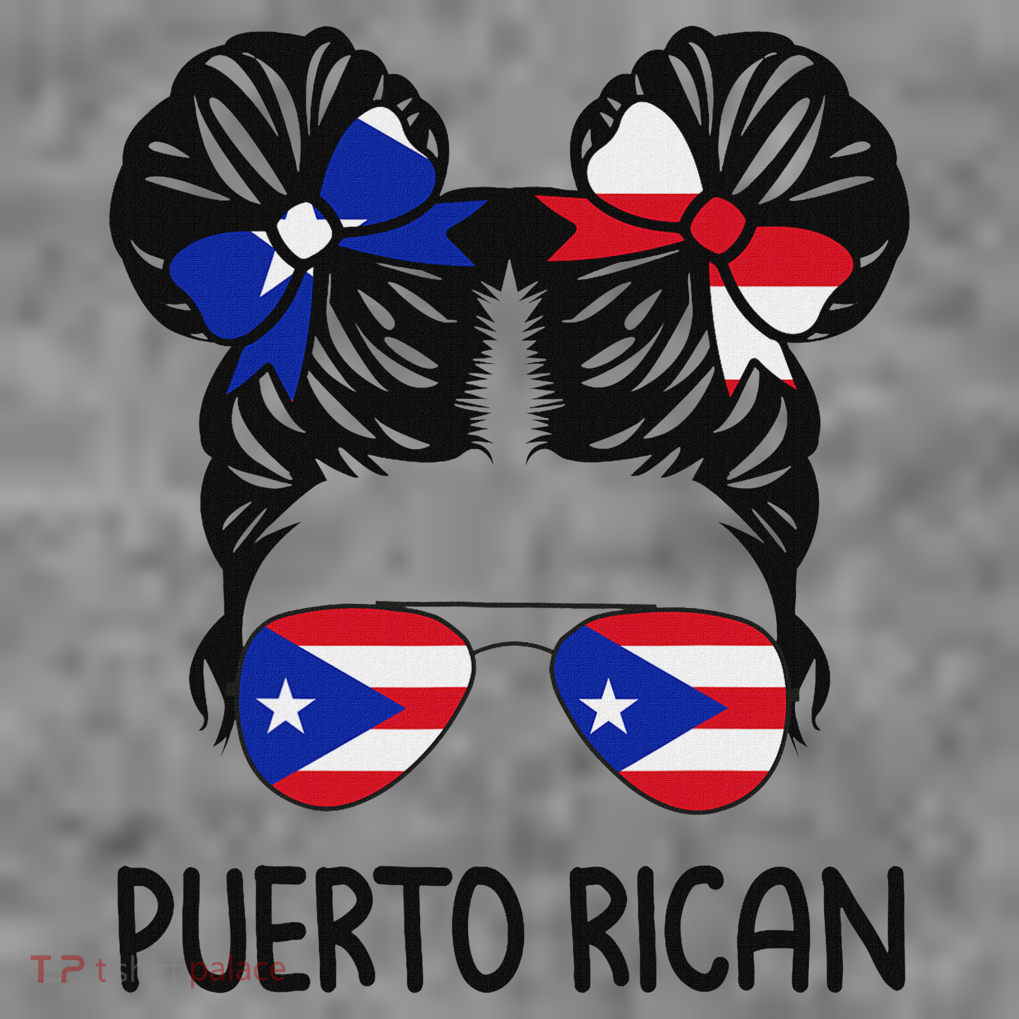 Puerto Rican Girl Messy Hair Puerto Rico Pride Toddler Hoodie