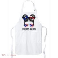 Puerto Rican Girl Messy Hair Puerto Rico Pride Apron thumb 0