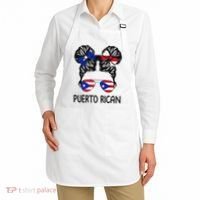Puerto Rican Girl Messy Hair Puerto Rico Pride Apron thumb 2