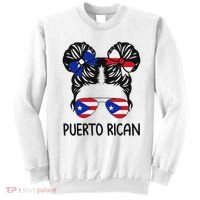 Puerto Rican Girl Messy Hair Puerto Rico Pride Sweatshirt thumb 0