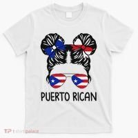 Puerto Rican Girl Messy Hair Puerto Rico Pride T-Shirt thumb 0