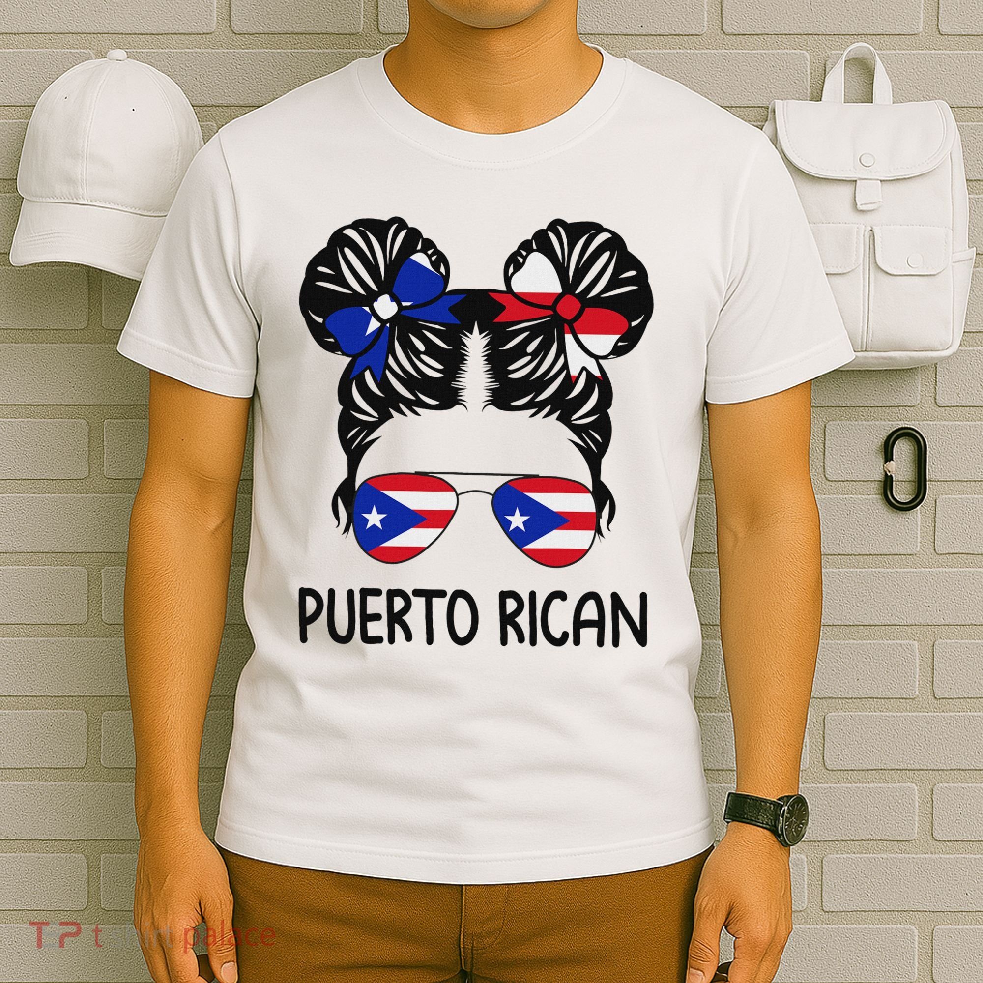 Puerto Rican Girl Messy Hair Puerto Rico Pride T-Shirt