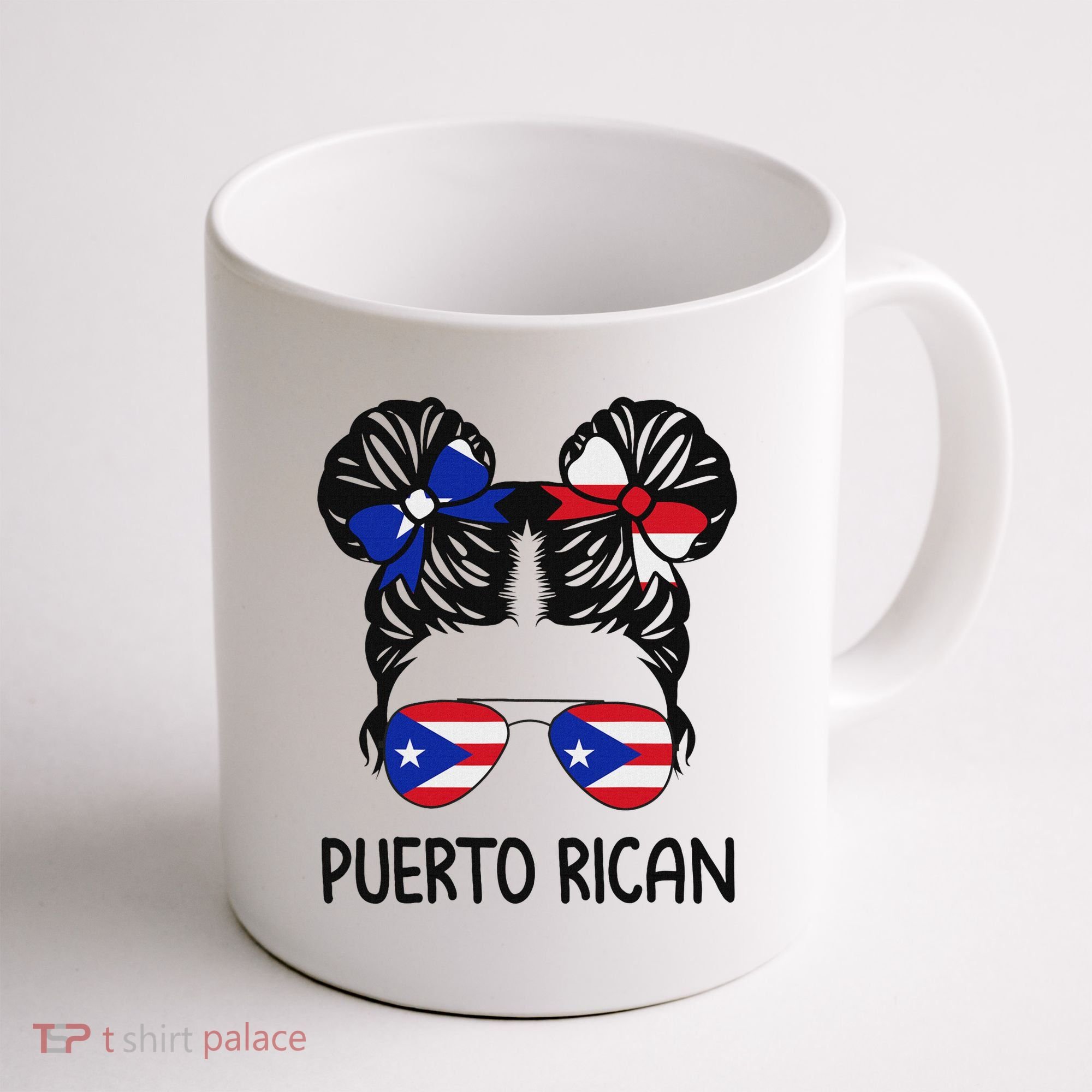 Puerto Rican Girl Messy Hair Puerto Rico Pride Coffee Mug