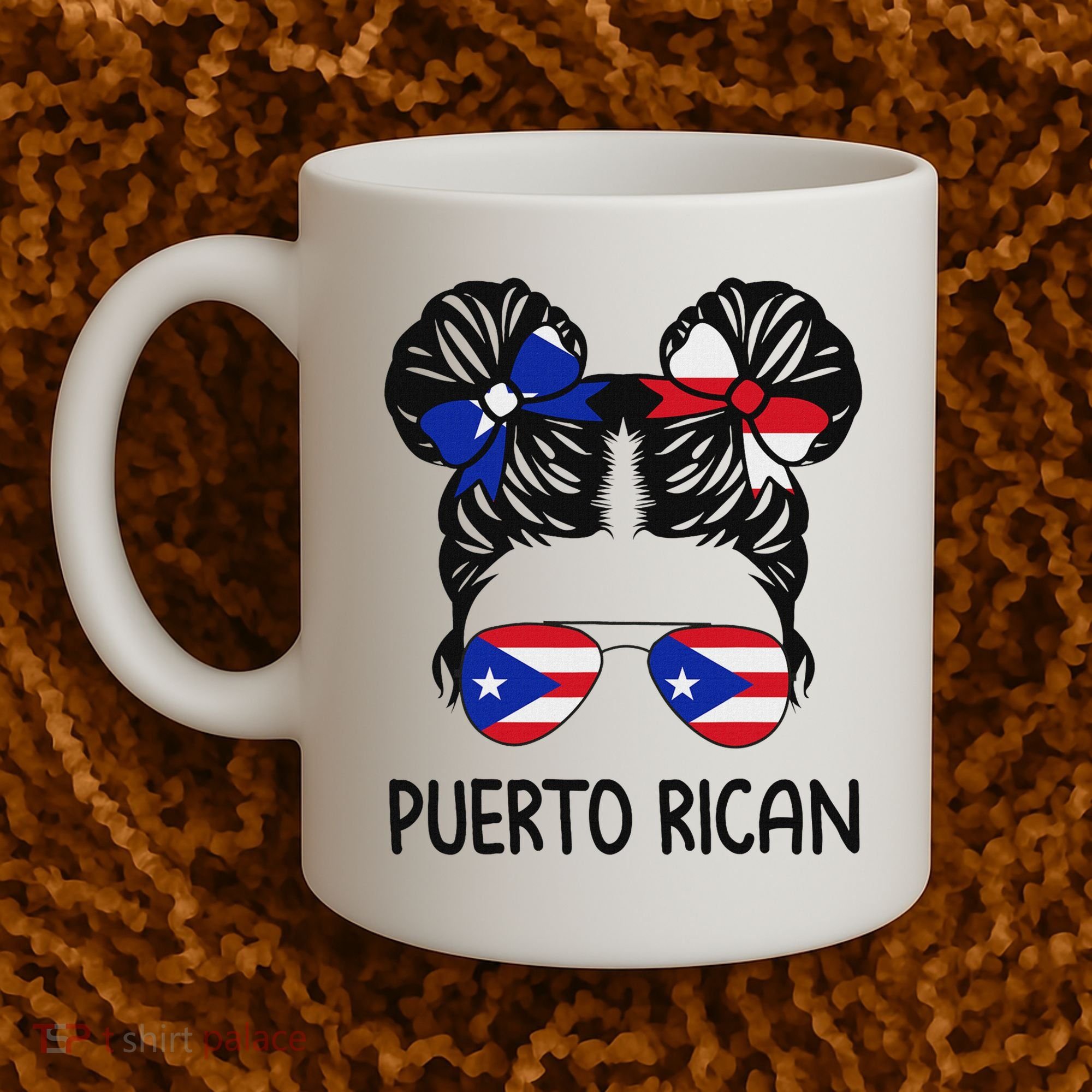 Puerto Rican Girl Messy Hair Puerto Rico Pride Coffee Mug