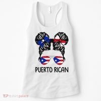 Puerto Rican Girl Messy Hair Puerto Rico Pride Women's Tank Top thumb 0