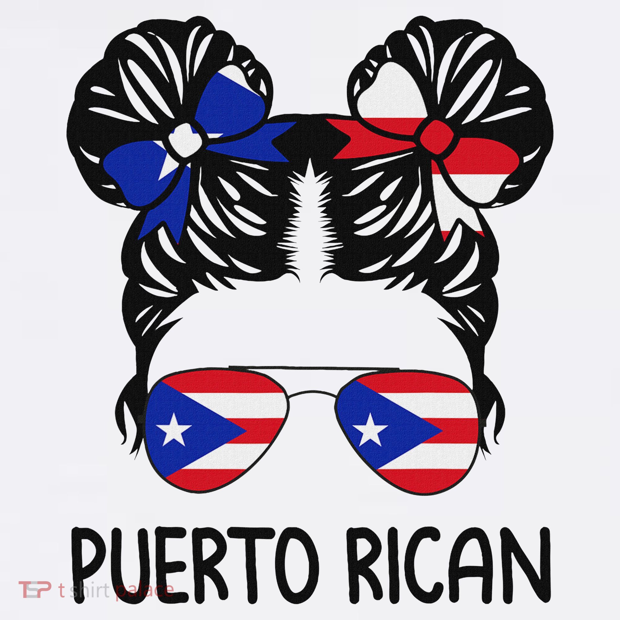 Puerto Rican Girl Messy Hair Puerto Rico Pride Baby Bodysuit