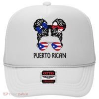 Puerto Rican Girl Messy Hair Puerto Rico Pride Hat thumb 0