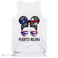 Puerto Rican Girl Messy Hair Puerto Rico Pride Tank Top thumb 0