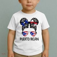 Puerto Rican Girl Messy Hair Puerto Rico Pride Toddler T-Shirt thumb 2