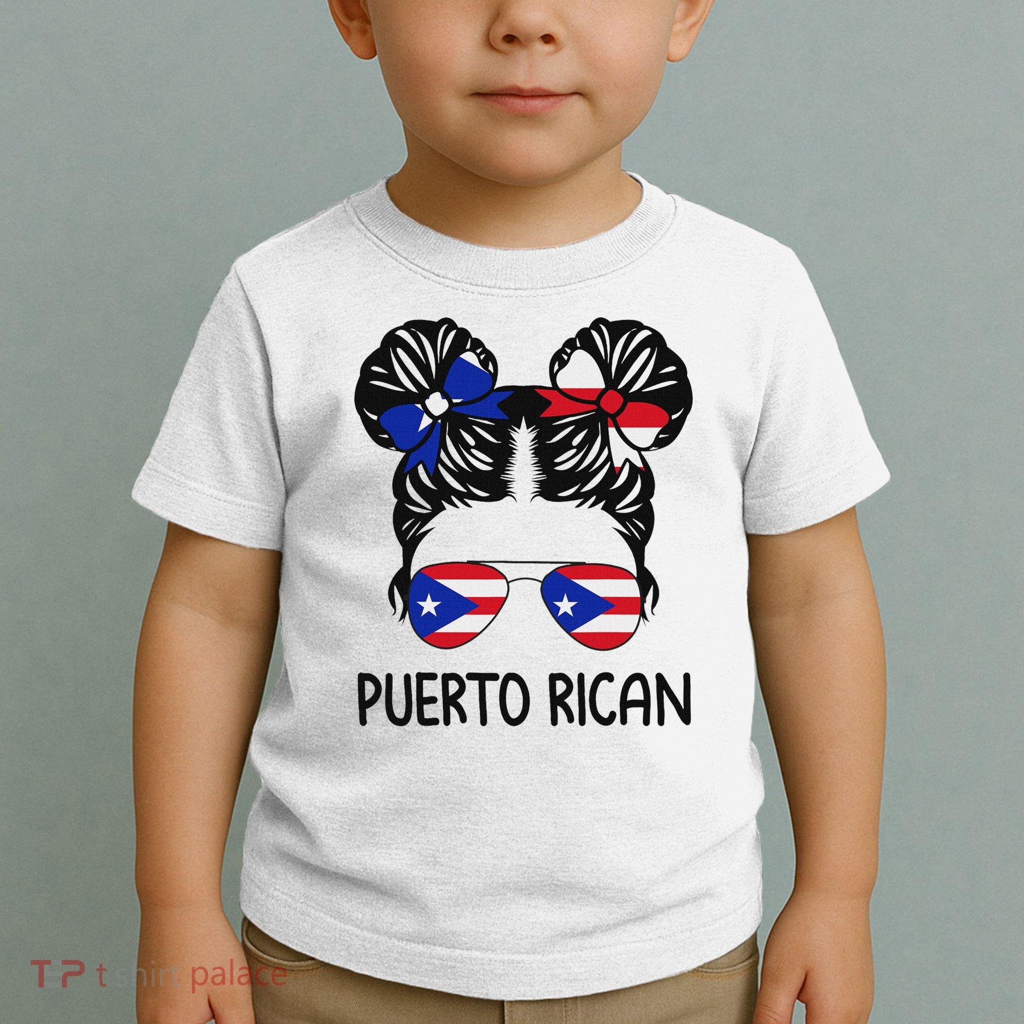 Puerto Rican Girl Messy Hair Puerto Rico Pride Toddler T-Shirt