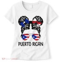 Puerto Rican Girl Messy Hair Puerto Rico Pride Women's T-Shirt thumb 0