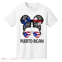 Puerto Rican Girl Messy Hair Puerto Rico Pride Kids T-Shirt thumb 0