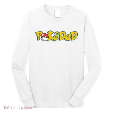 Pokedad Retro Gift For Dad Long Sleeve Shirt