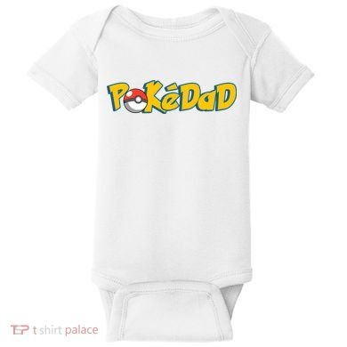 Pokedad Retro Gift For Dad Baby Bodysuit