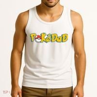 Pokedad Retro Gift For Dad Tank Top thumb 3