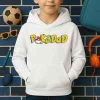 Pokedad Retro Gift For Dad Kids Hoodie thumb 2