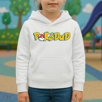 Pokedad Retro Gift For Dad Kids Hoodie thumb 3