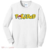 Pokedad Retro Gift For Dad Kids Long Sleeve Shirt thumb 0