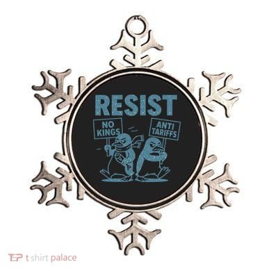 Penguin Resist Graphic Vintage Arctic Protest Ornament