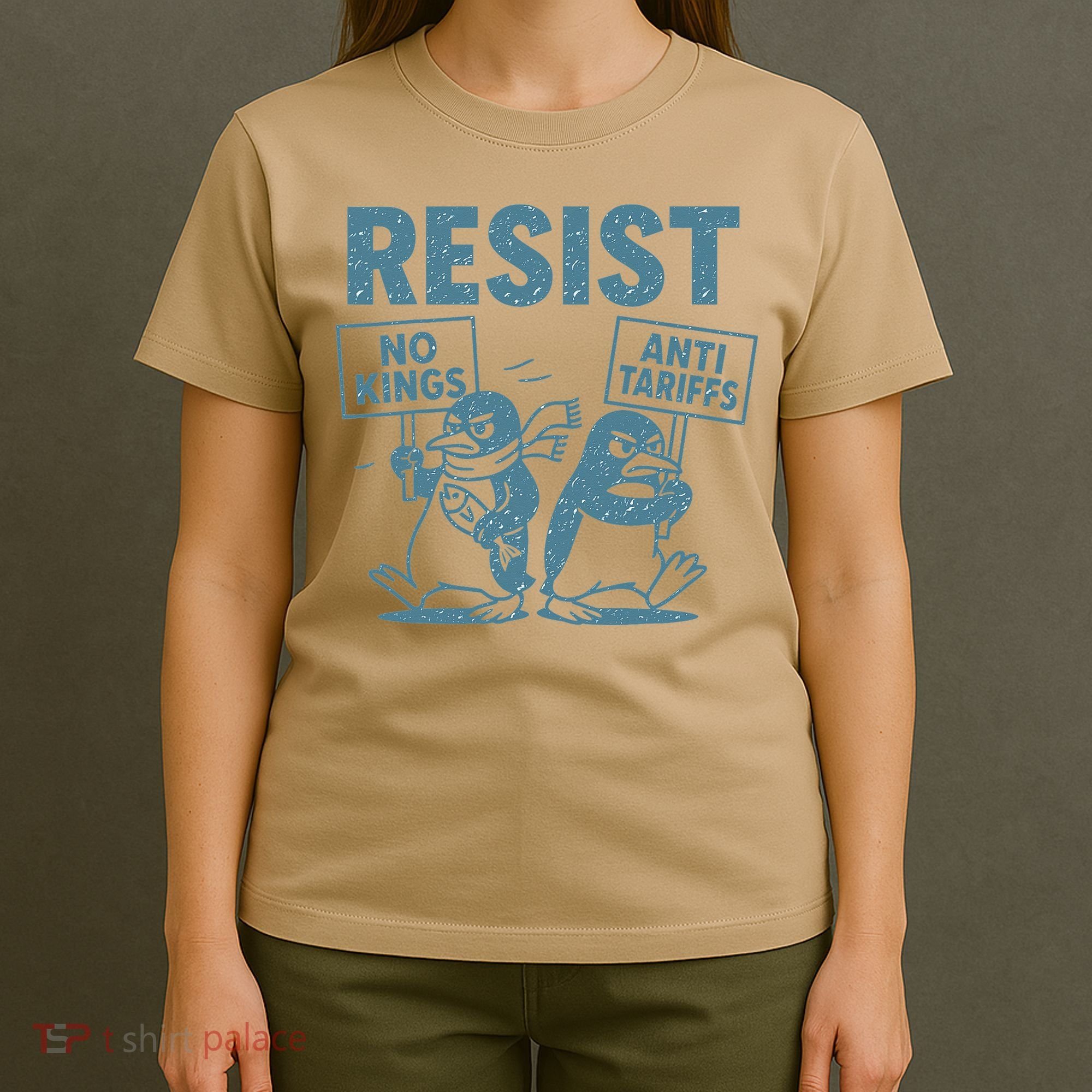 Penguin Resist Graphic Vintage Arctic Protest T-Shirt