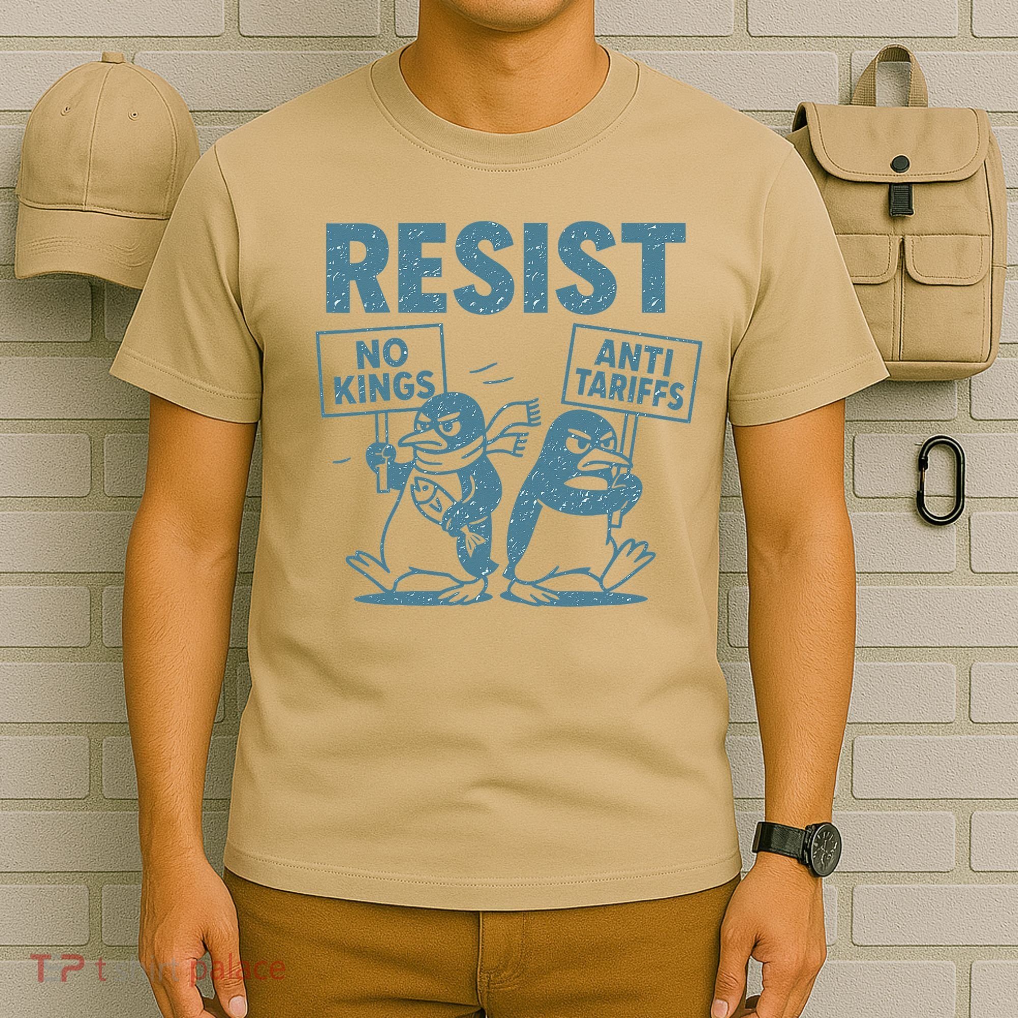 Penguin Resist Graphic Vintage Arctic Protest T-Shirt