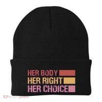 Pro Roe Her Body Her Right Her Choice Beanie thumb 0