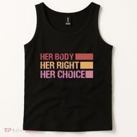 Pro Roe Her Body Her Right Her Choice Tank Top thumb 2