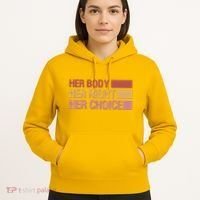 Pro Roe Her Body Her Right Her Choice Hoodie thumb 5