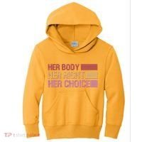 Pro Roe Her Body Her Right Her Choice Kids Hoodie thumb 0