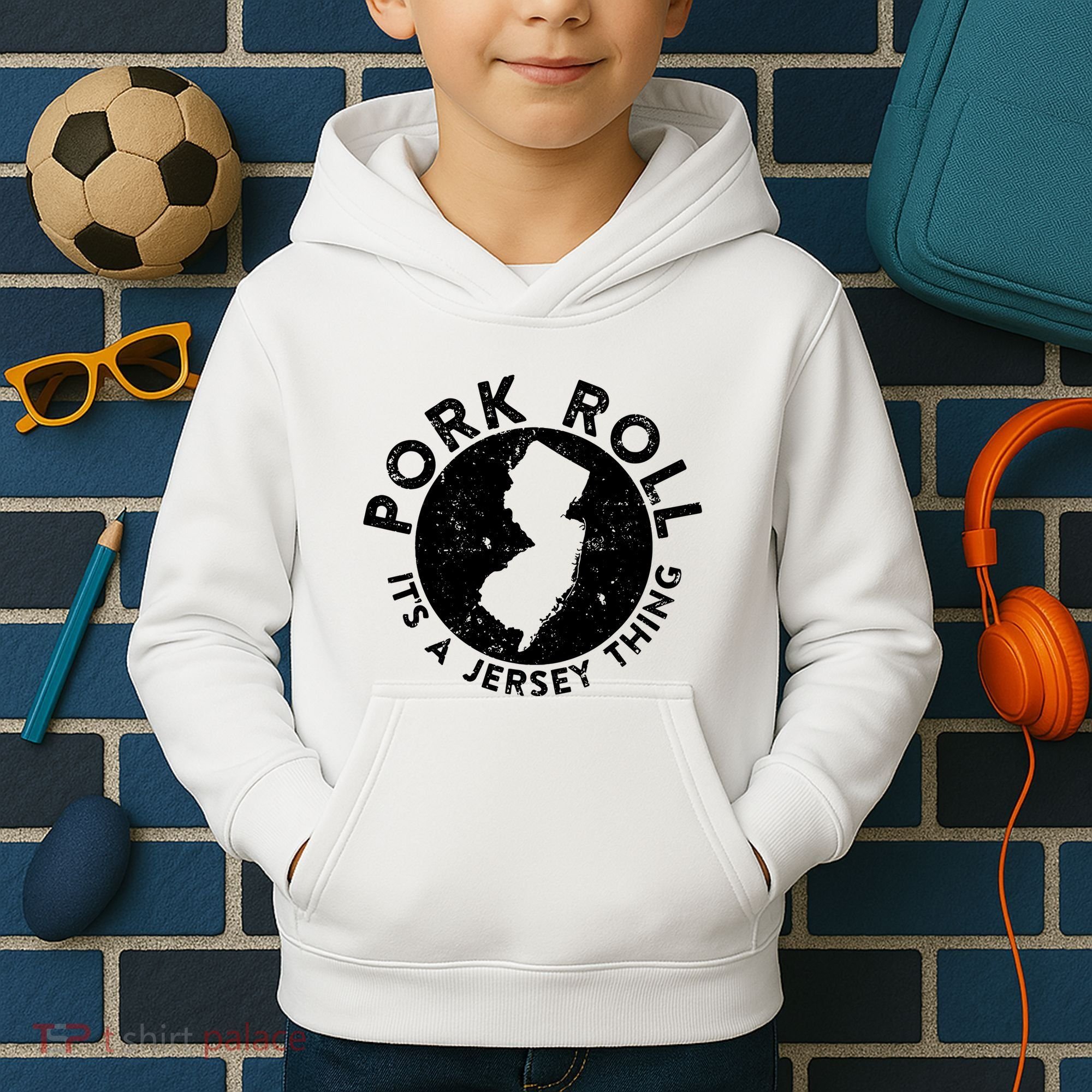 Pork Roll Ham Its A New Jersey Thing State Nj Foodie Kids Hoodie