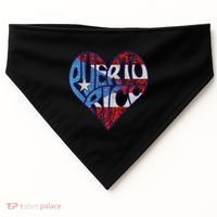 Puerto Rico Heart USA-Made Doggie Bandana thumb 0