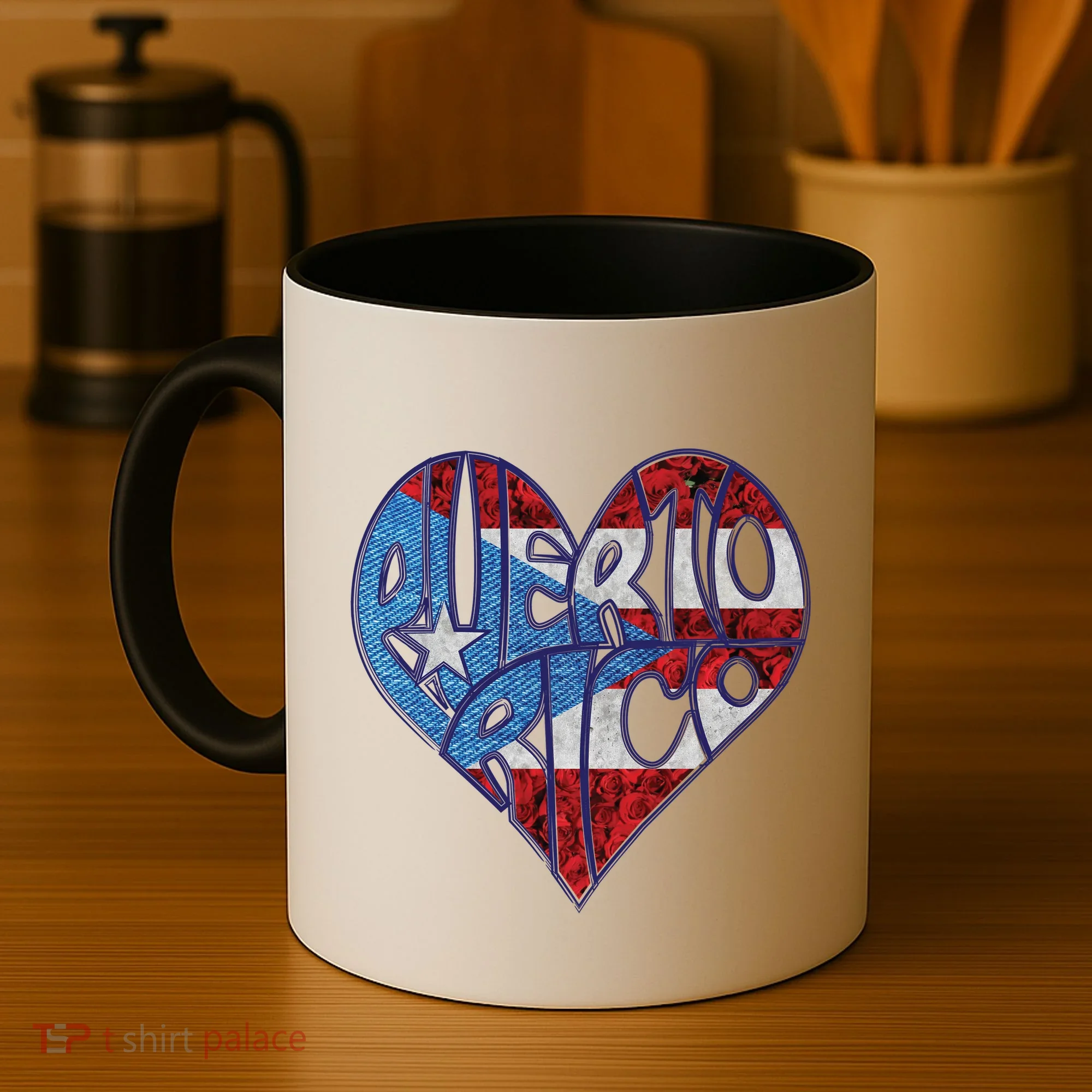 Puerto Rico Heart Coffee Mug