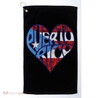 Puerto Rico Heart Golf Towel