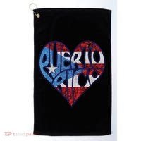 Puerto Rico Heart Golf Towel thumb 0