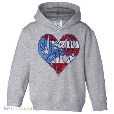 Puerto Rico Heart Toddler Hoodie